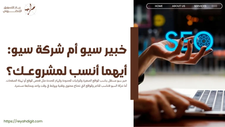 خبير سيو أم شركة سيو أيهما أنسب لمشروعك؟